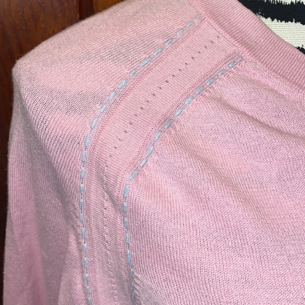 Ted Baker London pink V-neck sweater size 4- US 10
